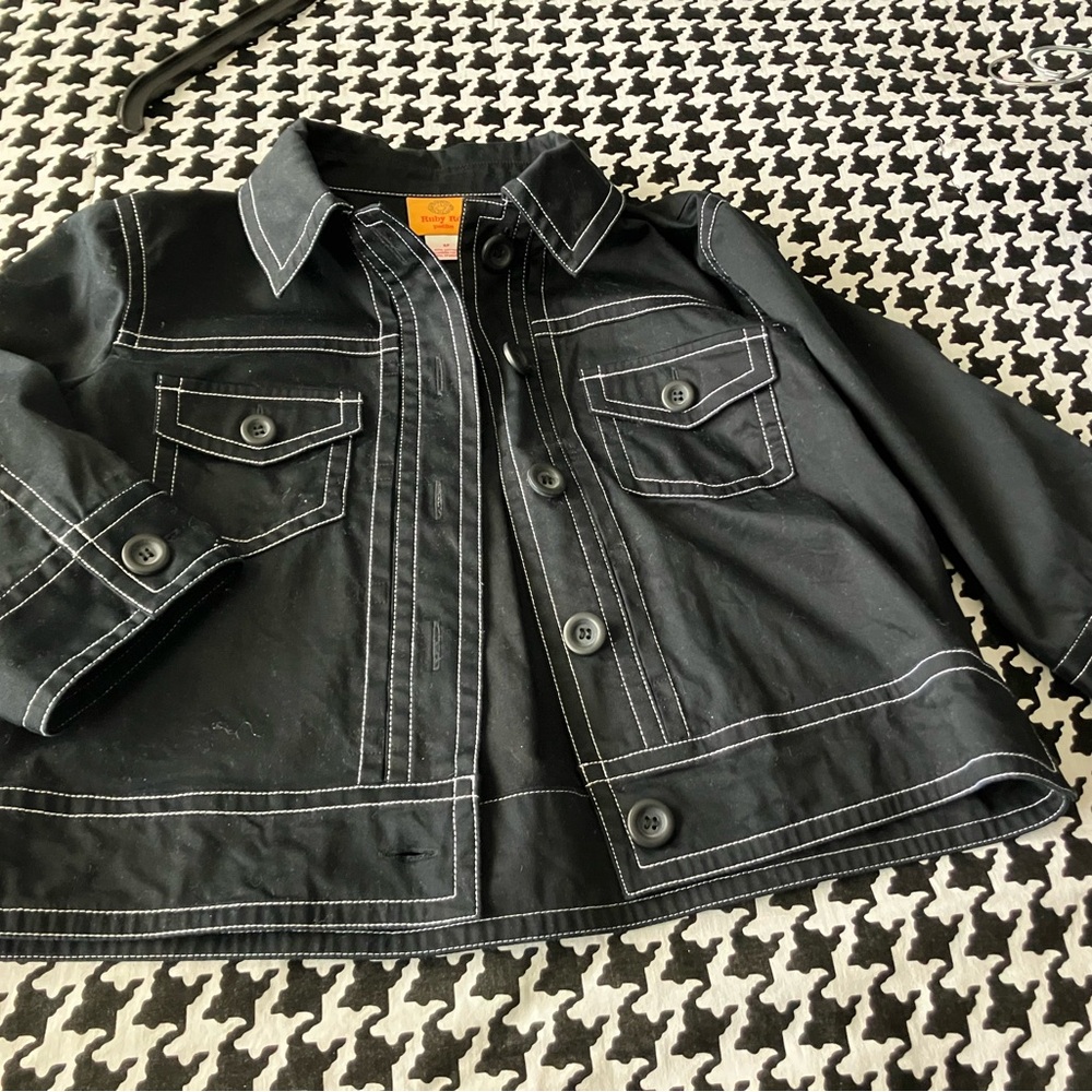 Ruby Rd Black Jean Jacket Classic Denim Style